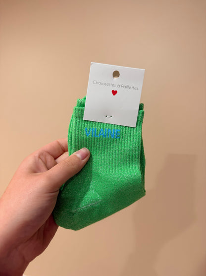 chaussettes à paillettes