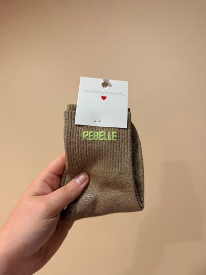 chaussettes à paillettes