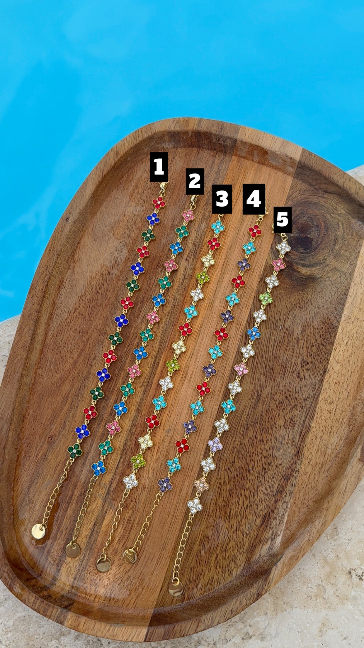 Bracelets trèfle tons multicolore DIANA