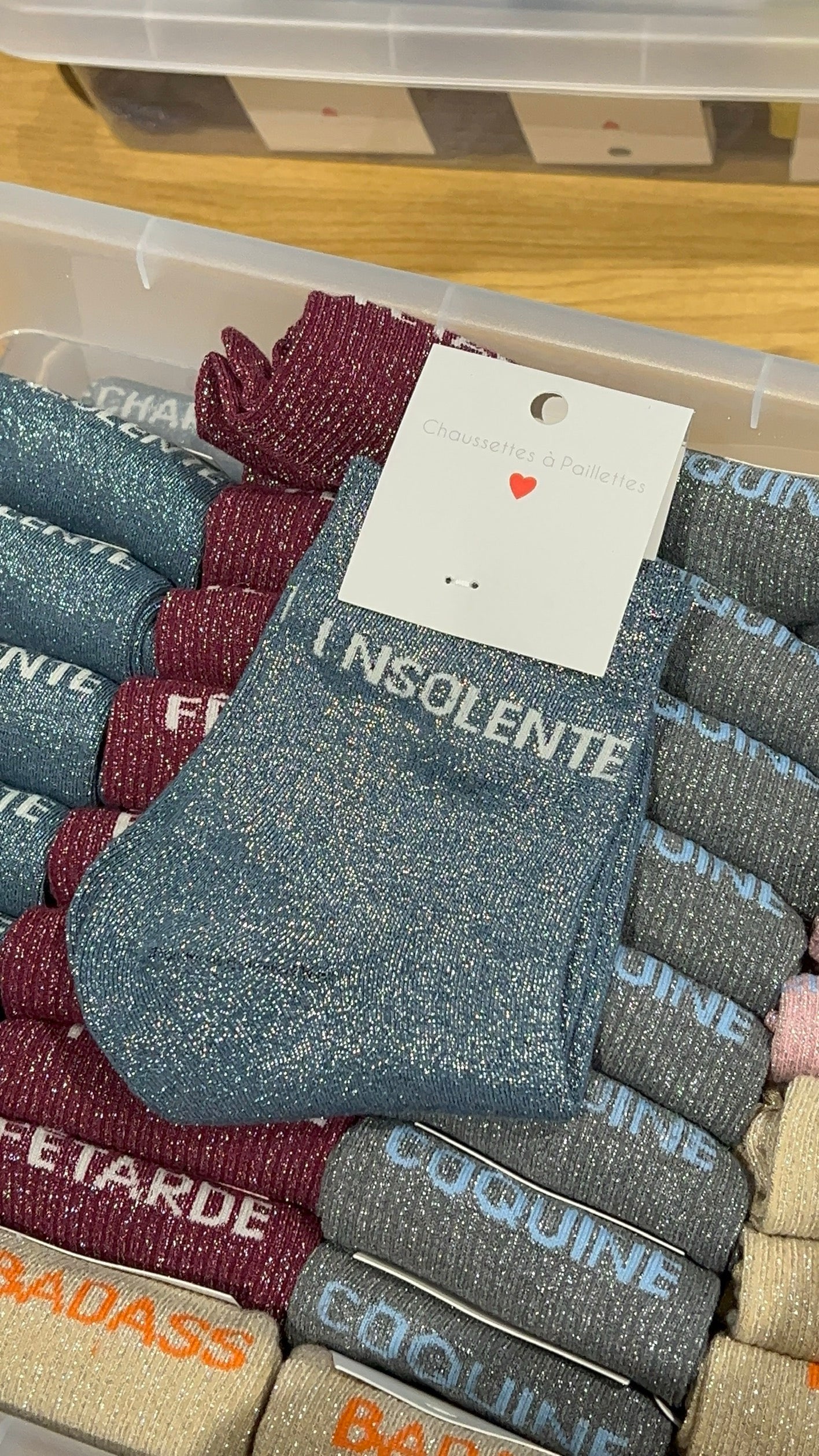 Chaussettes à paillettes ( différents modèles)