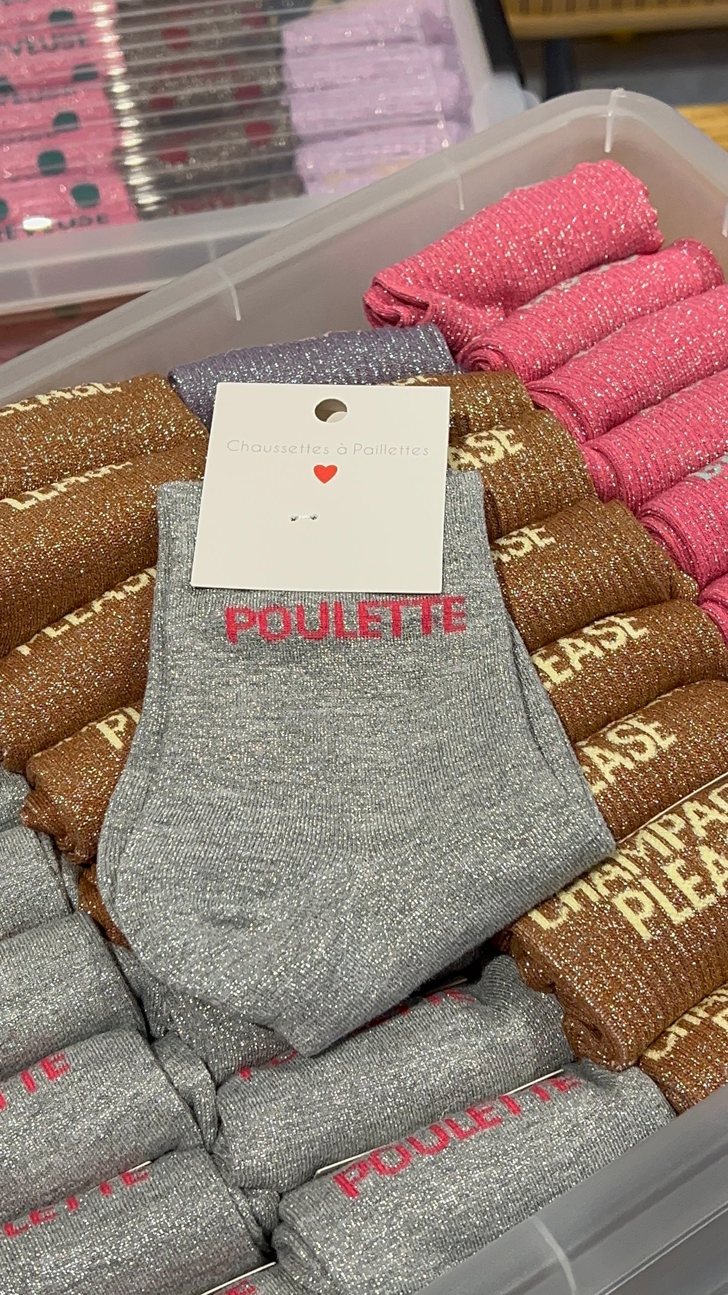Chaussettes à paillettes ( plusieurs modèles)