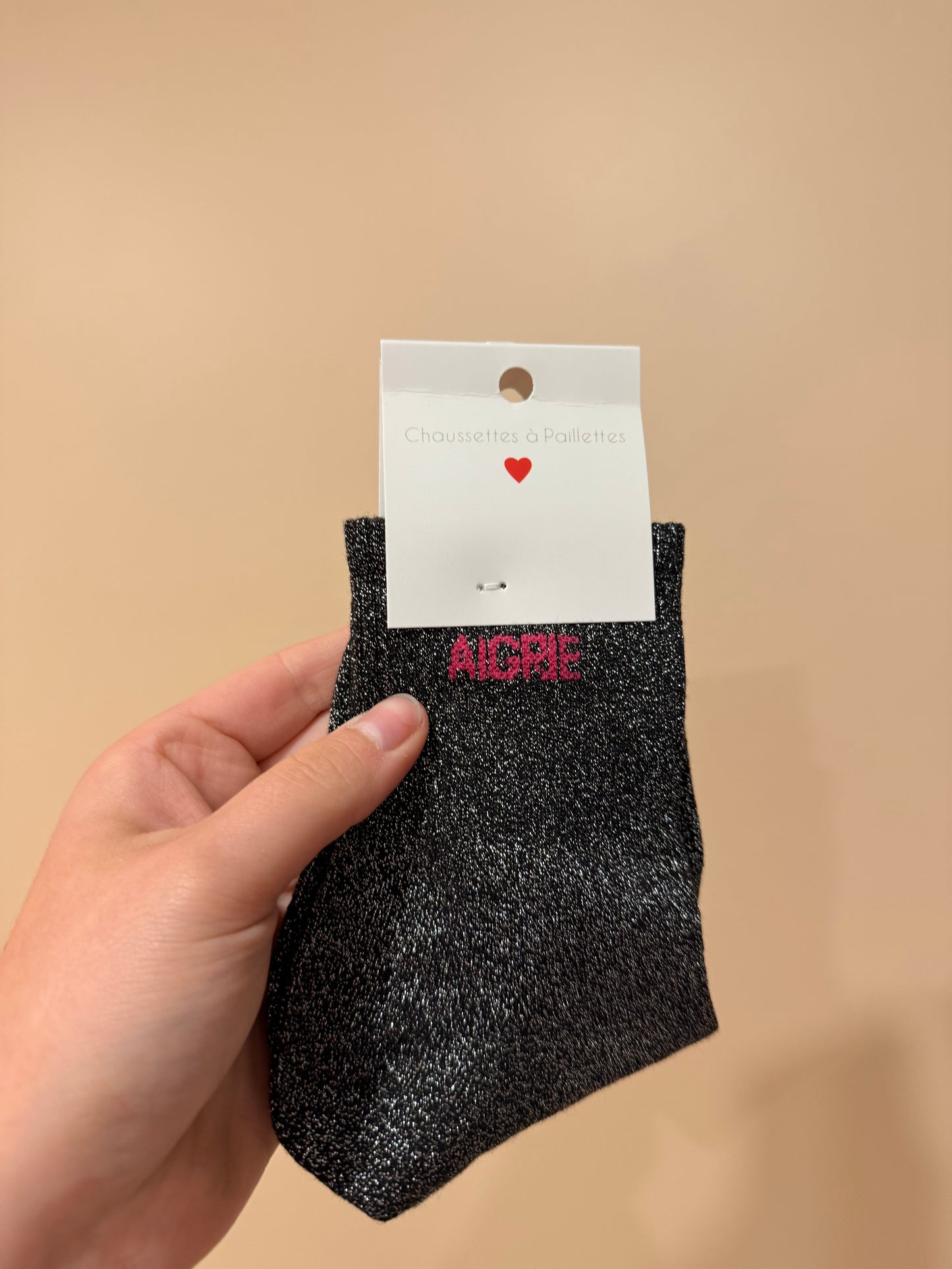 chaussettes à paillettes