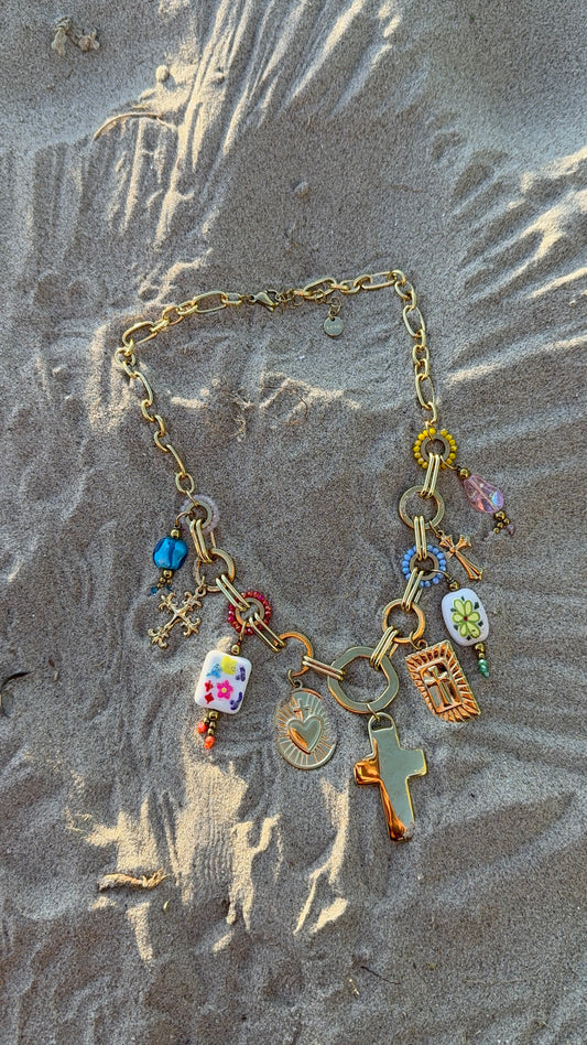 Collier charms acier inoxydable Amara