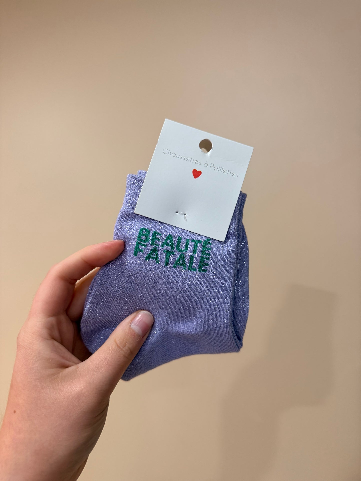 chaussettes à paillettes