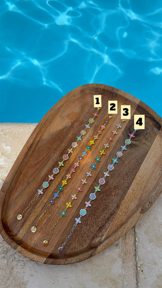 Bracelets trèfle multicolore DIANA