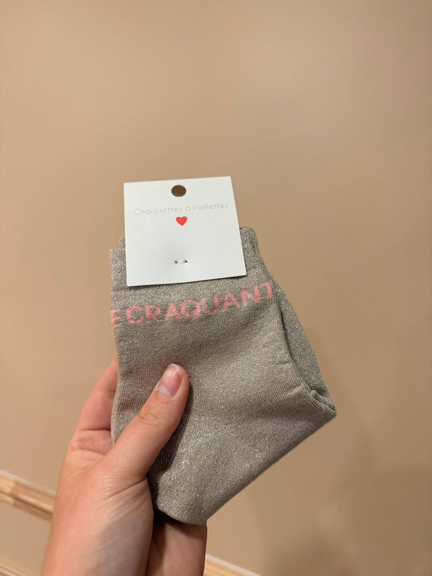 chaussettes à paillettes