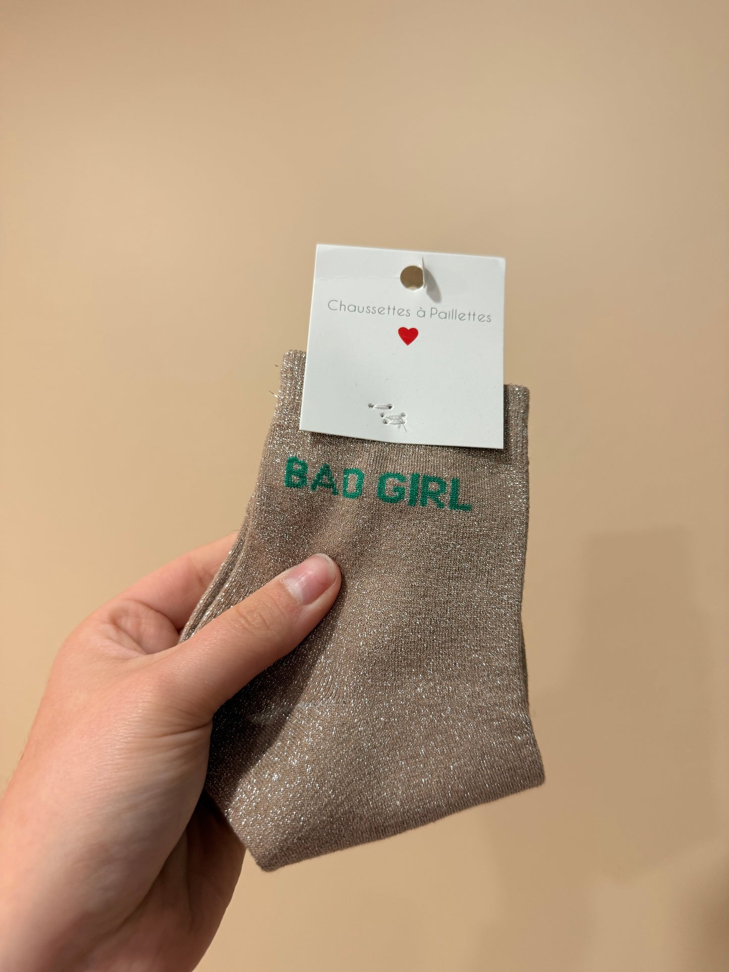 chaussettes à paillettes