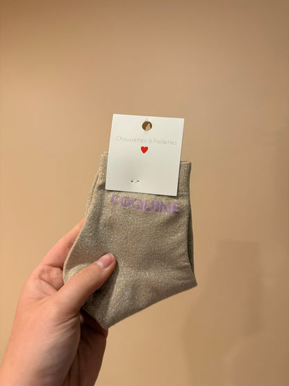 chaussettes à paillettes