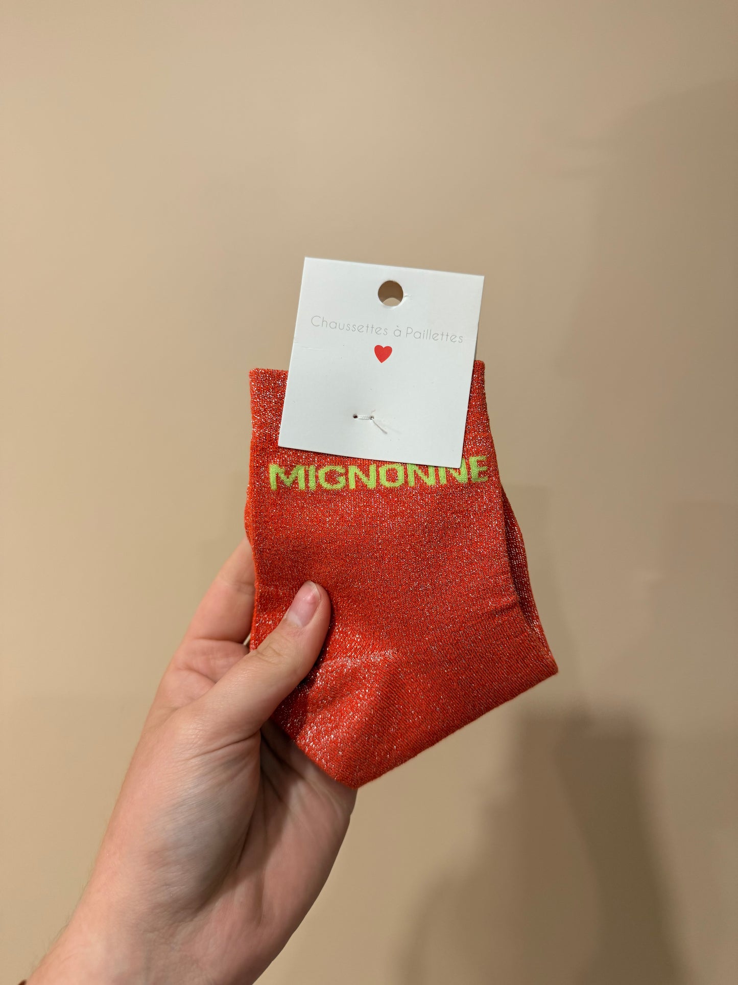 chaussettes à paillettes