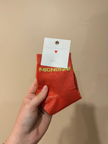 chaussettes à paillettes