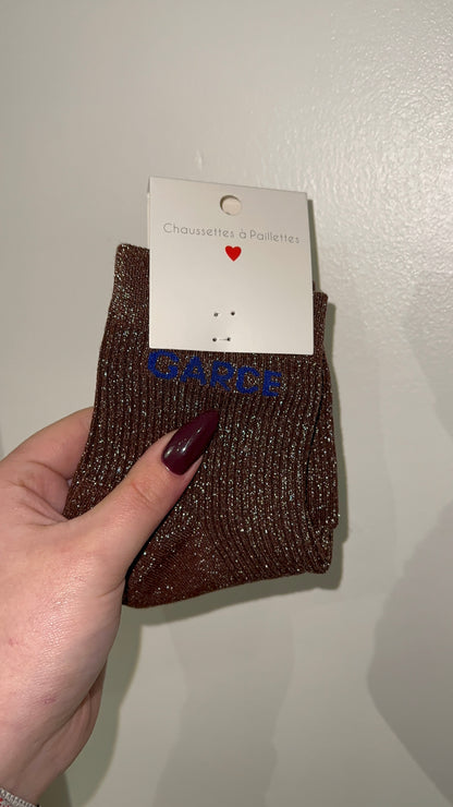 Chaussettes à paillettes (plusieurs modèles)