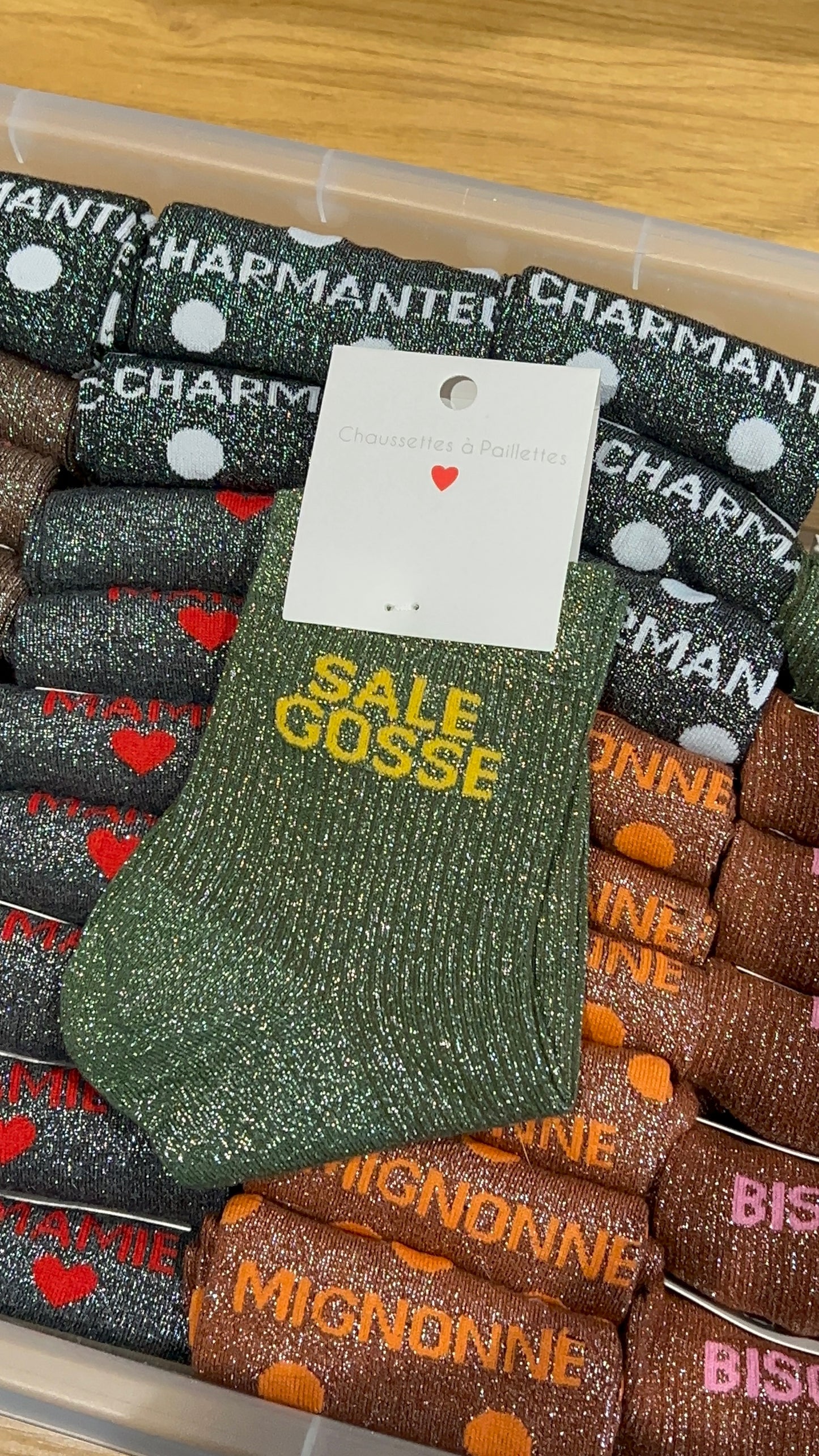 Chaussettes à paillettes ( plusieurs modèles)