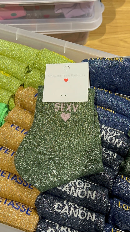 Chaussettes à paillettes ( plusieurs modèles)