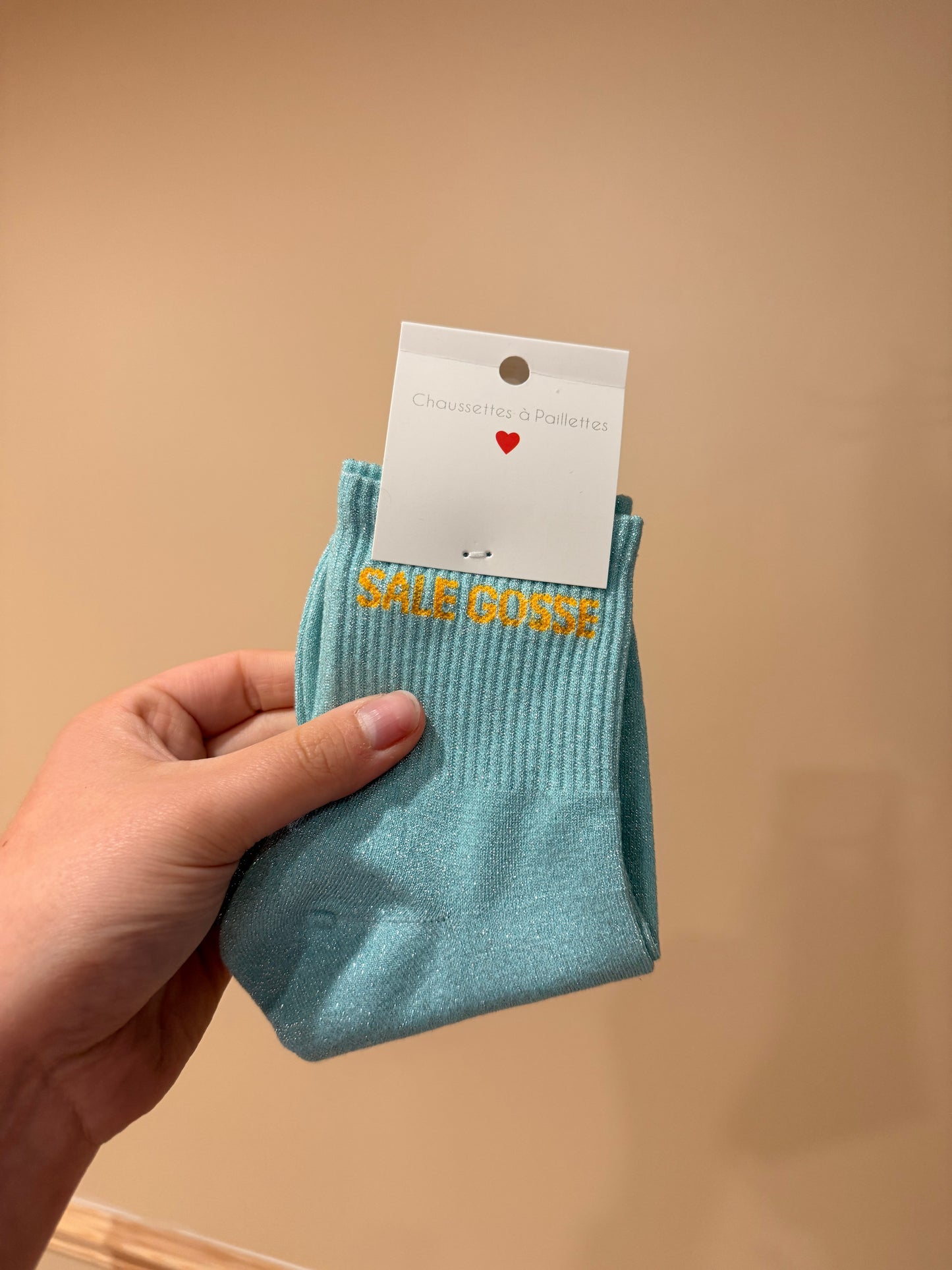 chaussettes à paillettes