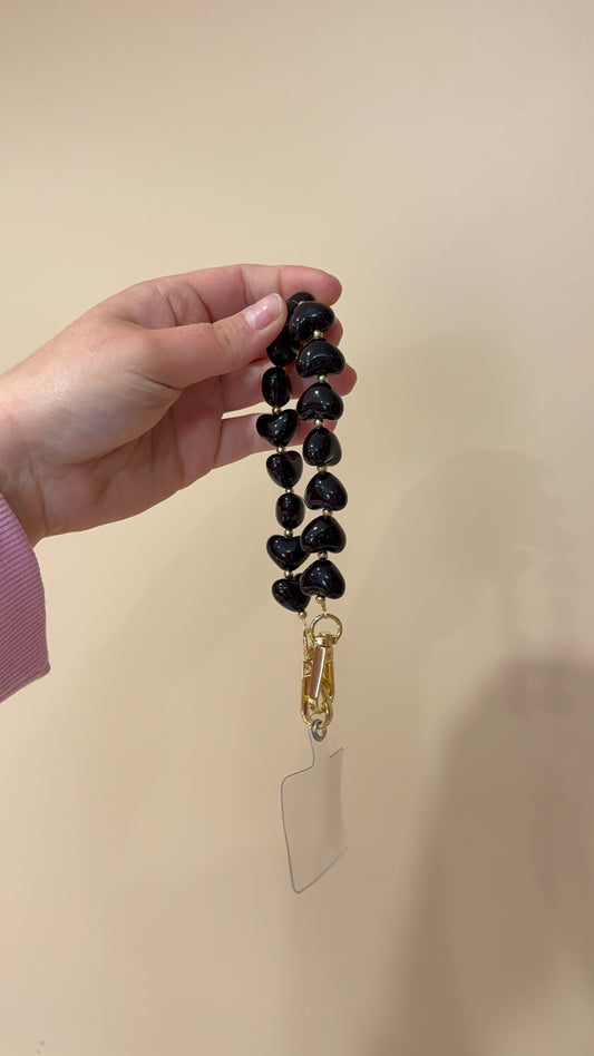 bijoux de téléphone noir